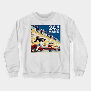 24 Hours of Le Mans - Vintage Poster Art Crewneck Sweatshirt